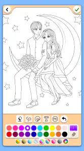 Valentines love coloring book screenshot
