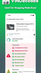VIN Check Report for Used Cars screenshot