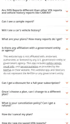VIN Report for Used Cars screenshot