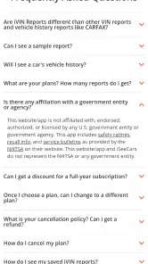 VIN Report for Used Cars screenshot
