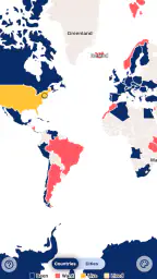 Visited: Travel Map with Lists screenshot