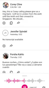 Visual Voicemail screenshot