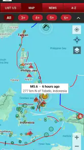Volcanoes & Earthquakes screenshot