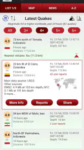 Volcanoes & Earthquakes screenshot