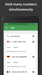 Wabi - Virtual Phone Number screenshot