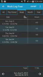 Work Log Pro screenshot