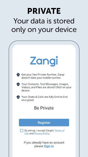 Zangi Private Messenger screenshot