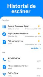 Escaner de códigos QR y barras screenshot