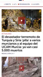 La 7 TV screenshot