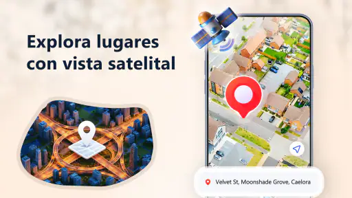 Mapas GPS vista satelital screenshot