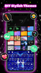 Neon Love Teclado screenshot