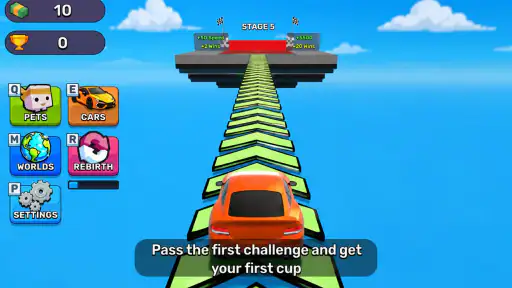Obby Supercar Race Keyboard screenshot