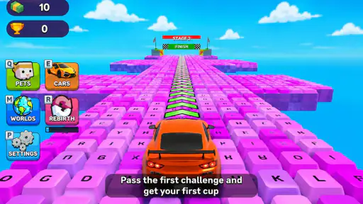 Obby Supercar Race Keyboard screenshot