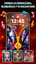 Pantalla Bloqueo Zíper & Fondo screenshot