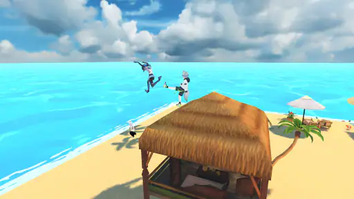 The floor is lava game parkour screenshot