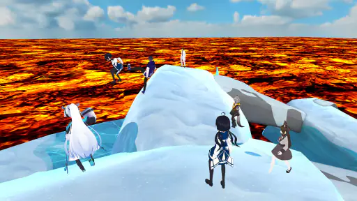 The floor is lava game parkour screenshot