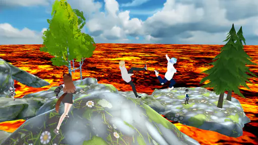 The floor is lava game parkour screenshot