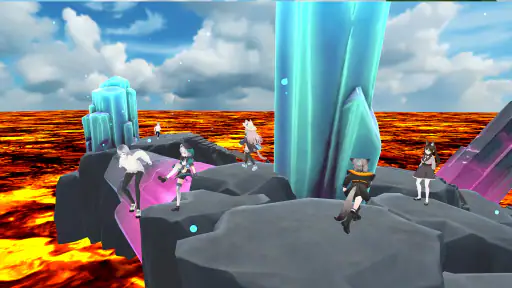 The floor is lava game parkour screenshot
