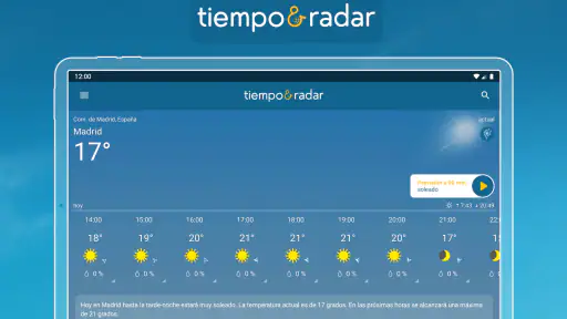 Tiempo & Radar screenshot
