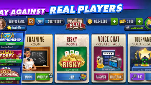 101 Okey Plus Rummy Board Game screenshot