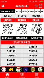 4D Result MY & SG 4D History screenshot
