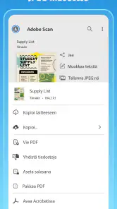 Adobe Scan: PDF-skanneri, OCR screenshot
