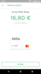 Aktia Wallet screenshot