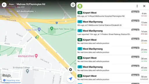 AnyTrip: live transit tracker screenshot