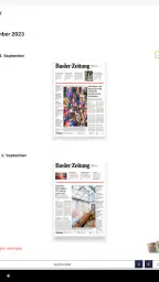 Basler Zeitung E-Paper screenshot