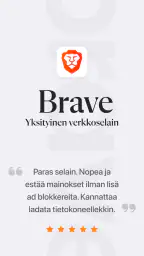Brave Selain ja Hakukone screenshot