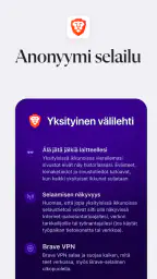 Brave Selain ja Hakukone screenshot