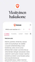 Brave Selain ja Hakukone screenshot