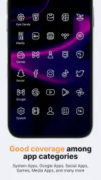 Caelus White: linear icon pack screenshot