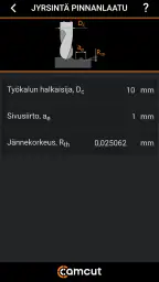 Camcut Machining Handbook screenshot