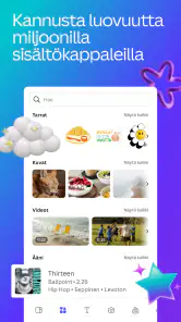 Canva: suunnittelu/kuva/video screenshot