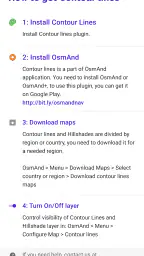 Contour lines plugin — OsmAnd screenshot