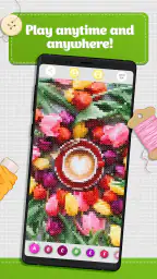 Cross Stitch Coloring Art screenshot
