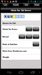 Crosswords screenshot