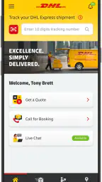 DHL Express Mobile screenshot
