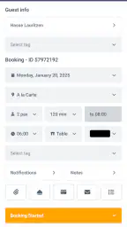 DinnerBooking Business screenshot
