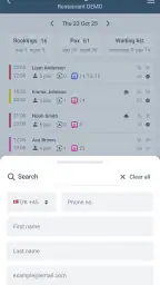 DinnerBooking Business screenshot