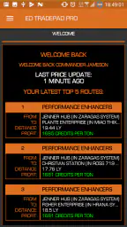 Elite Dangerous TradePad Pro screenshot