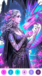 Fantasy Color-Paint By Number screenshot