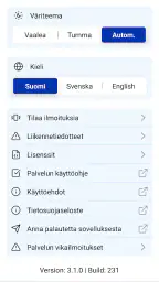 Fintraffic Mobiili screenshot