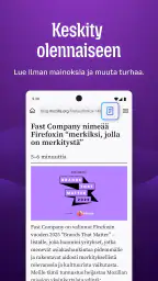 Firefox yksityinen selain screenshot