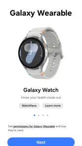 Galaxy Wearable screenshot