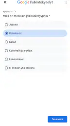Google Palkintokyselyt screenshot