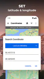 GPS-koordinaattien kartta screenshot