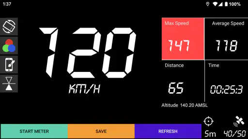 GPS nopeusmittari screenshot