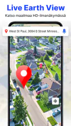 GPS-satelliitti live-maakartta screenshot